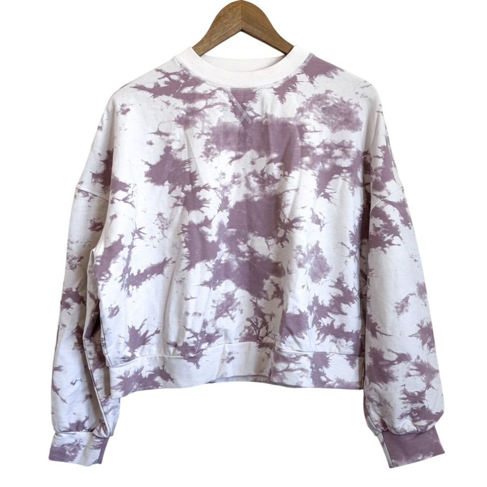 Varley Womens Erwin Crewneck Crop Sweatshirt Small Radical Pink Athletic Gym‎